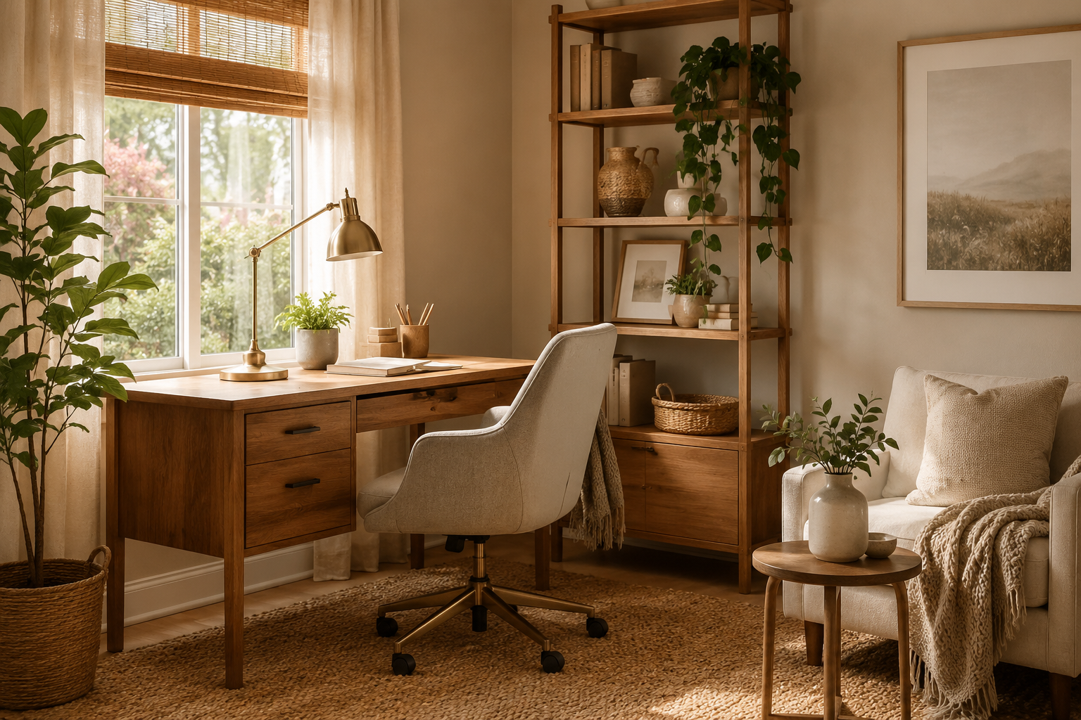 Cosy Work-From-Home staging style